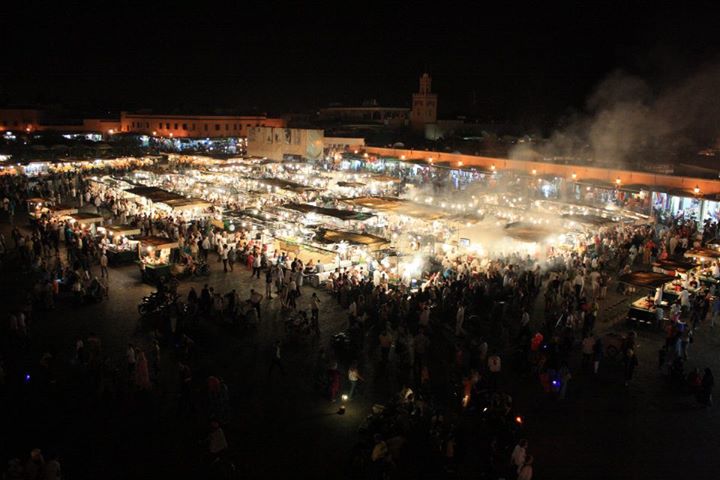 The Jamaa el Fna night markets in Marrakesh